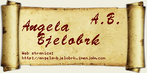 Angela Bjelobrk vizit kartica